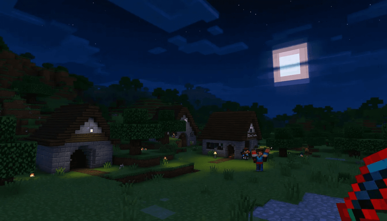 Ein Bild eines Minecraft Gameservers, das eine bunte, pixelartige Landschaft zeigt, in der Spieler gemeinsam an einem Bauprojekt arbeiten. Der Server ist für Multiplayer-Spiele konfiguriert und bietet ein einzigartiges Spielerlebnis in der Welt von Minecraft.