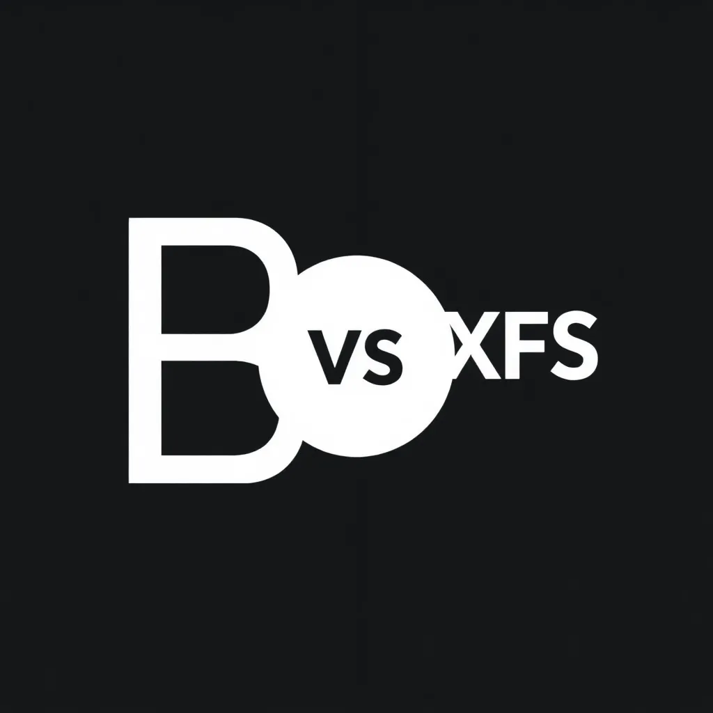 Abstrakte Darstellung von Btrfs und XFS Dateisysteme