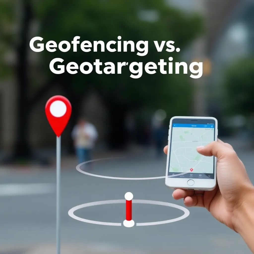 Szene mit Menschen, die in einer urbanen Umgebung mit Smartphones standortbasierte Angebote erhalten