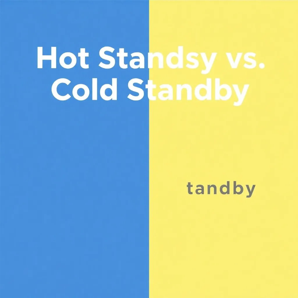 Vergleich zwischen Hot Standby und Cold Standby IT-Systemen: Links aktive synchronisierte Server, rechts inaktive Backup-Server