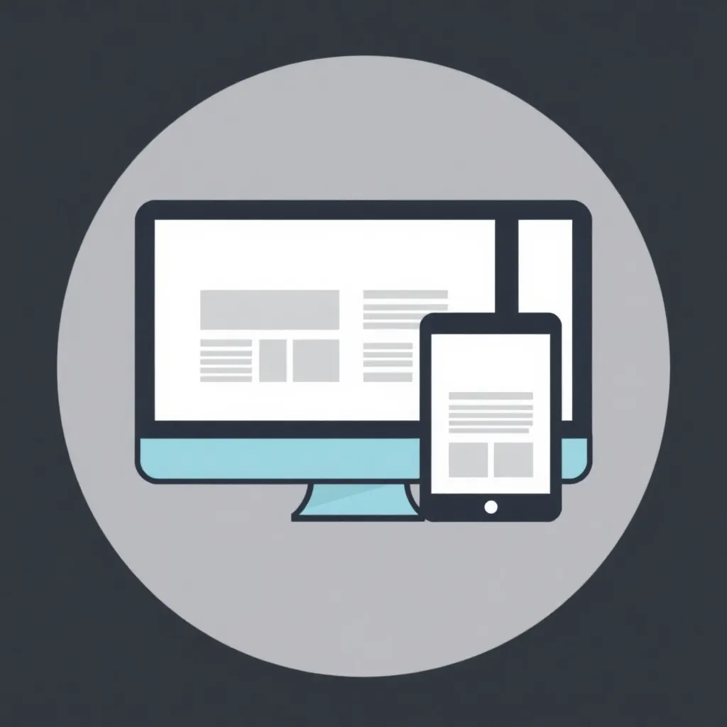 Visualisierung von responsivem und adaptivem Webdesign auf verschiedenen Geräten.